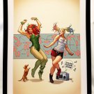 Harley Quinn & Poison Ivy by Frank Cho FRAMED 12x16 Art Print DC Comics Poster