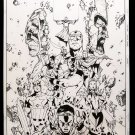 Avengers Forever by Carlos Pacheco 11x17 FRAMED Original Art Poster Marvel Comic