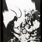 Avengers by Mike Mignola 11x17 FRAMED Original Art Poster Marvel Comics