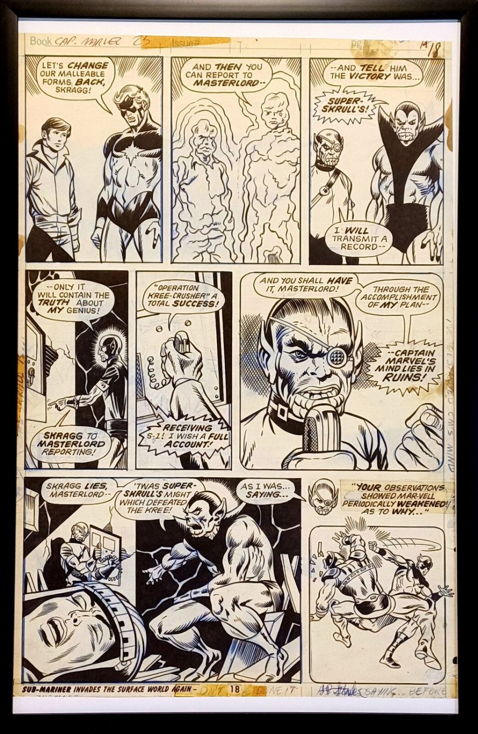 Captain Marvel #25 pg. 18 by Jim Starlin 11x17 FRAMED Original Art Print Comic P
