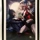 Harley Quinn vs Batman by Stanley Artgerm Lau FRAMED 12x16 Art Print DC Comics P