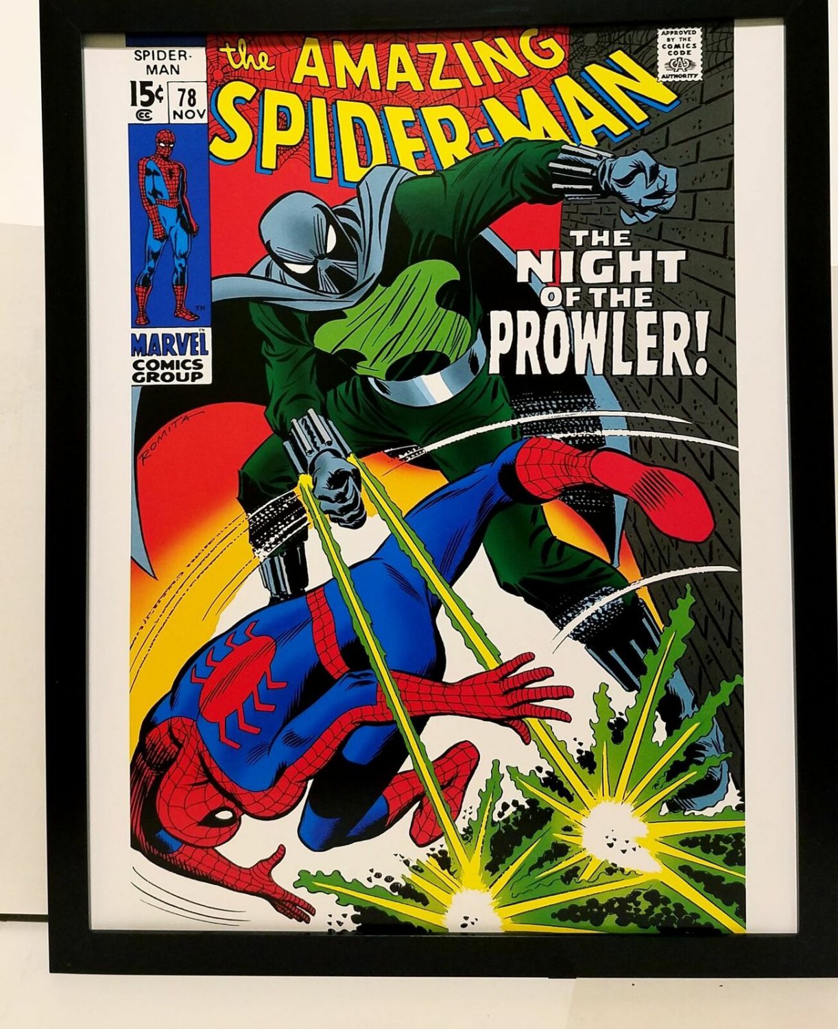 Amazing Spider-Man #78 by John Romita 11x14 FRAMED Marvel Comics Art Print Poste