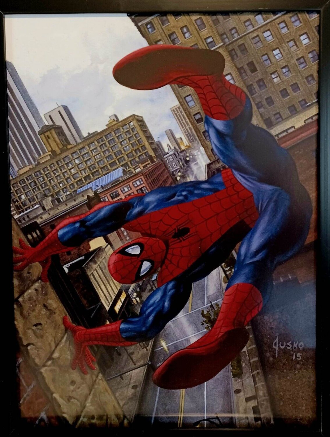 Spider Man Marvel Masterpieces By Joe Jusko 9x12 Framed Comics Art Print Poster