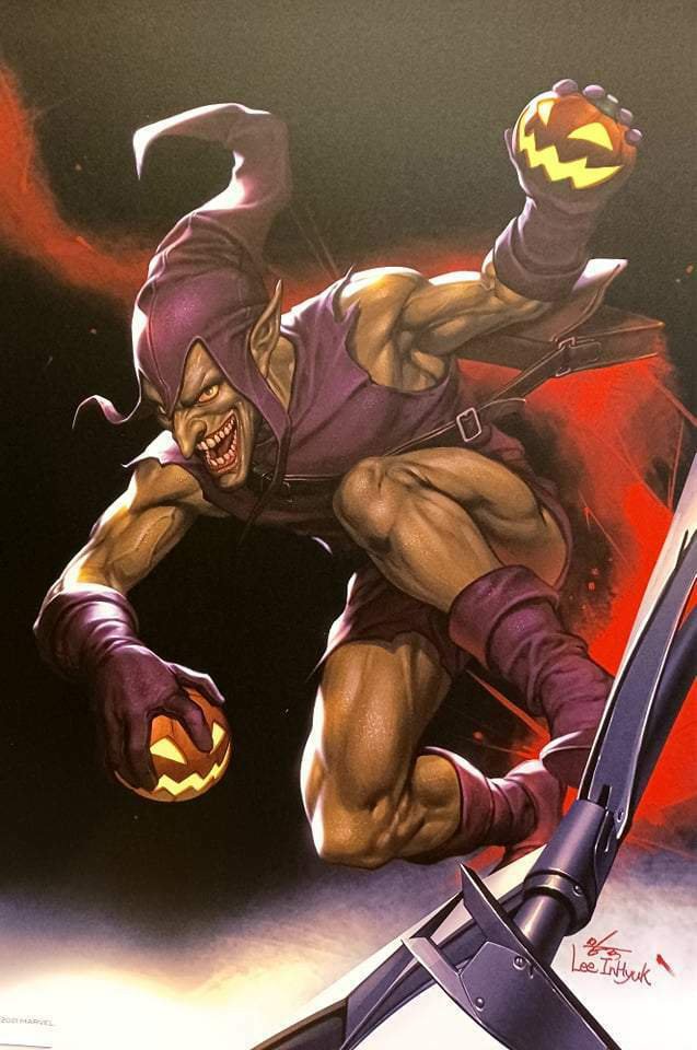 Green Goblin by Inhyuk Lee 9.5x14.25 Art Print Spider-Man Marvel Comics Poster