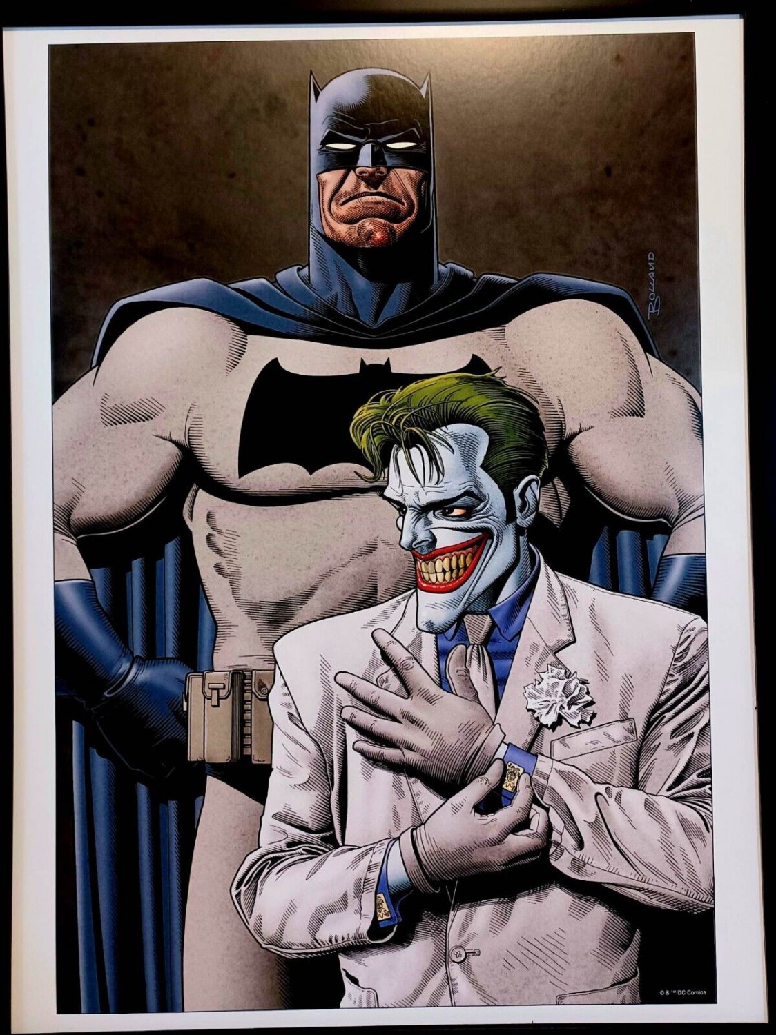 Batman & Joker by Brian Bolland FRAMED 12x16 Art Print DC Comics Poster