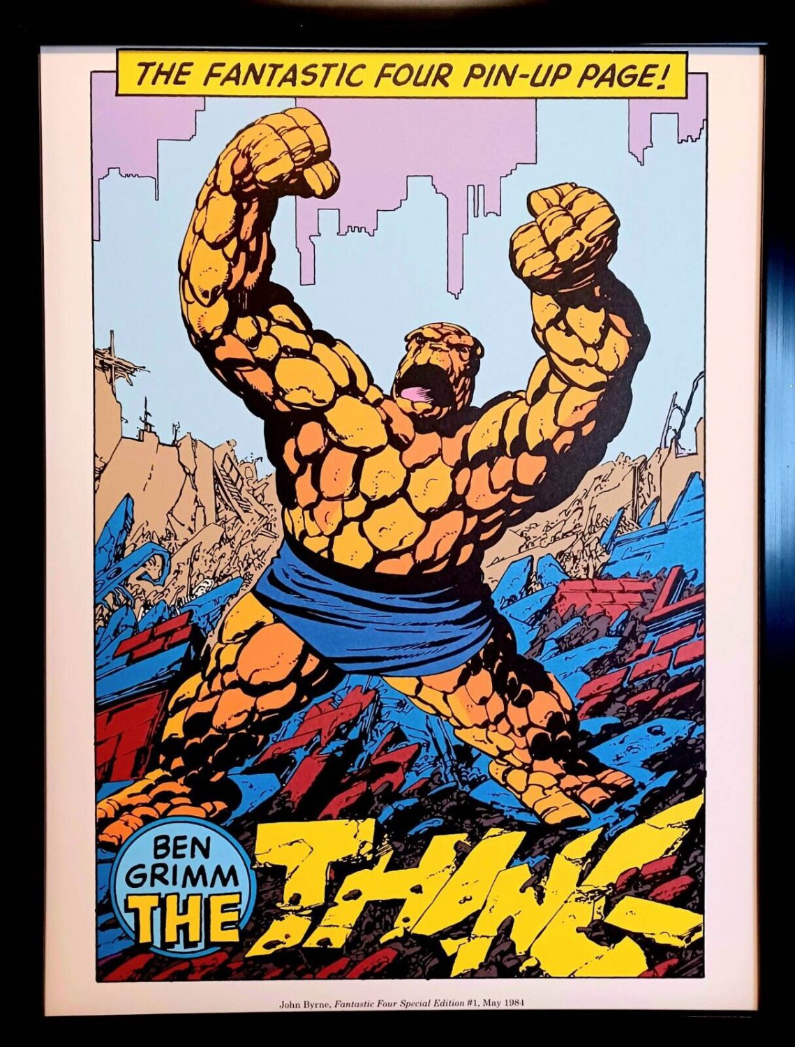 Fantastic Four Thing by John Byrne 9x12 FRAMED Marvel Comics Vintage Art Print