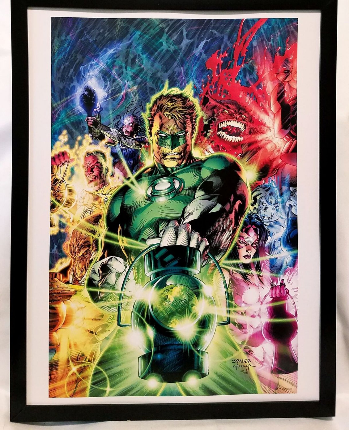 Green Lantern Blackest Night by Jim Lee FRAMED 12x16 Art Print DC Comics Poster