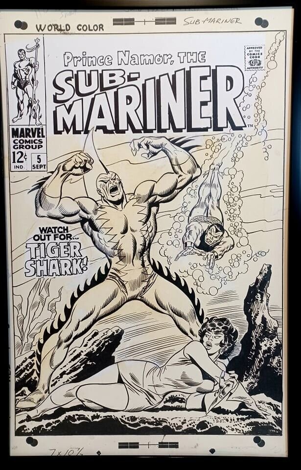 Sub-Mariner #5 by John Buscema 11x17 FRAMED Original Art Print Marvel Comics Pos