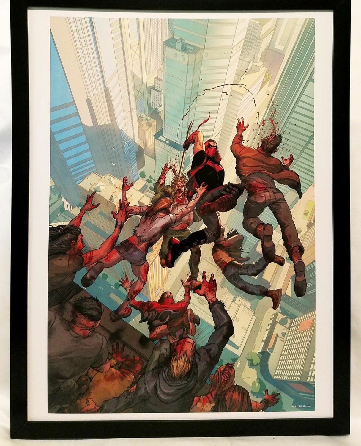 Red Hood vs. Zombies DCeased by Karl Mostert FRAMED 12x16 Art Print Poster DC Co