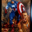 Captain America Marvel Masterpieces by Joe Jusko 9x12 FRAMED Marvel Comics Art