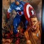 Captain America Marvel Masterpieces by Joe Jusko 9x12 FRAMED Marvel Comics Art