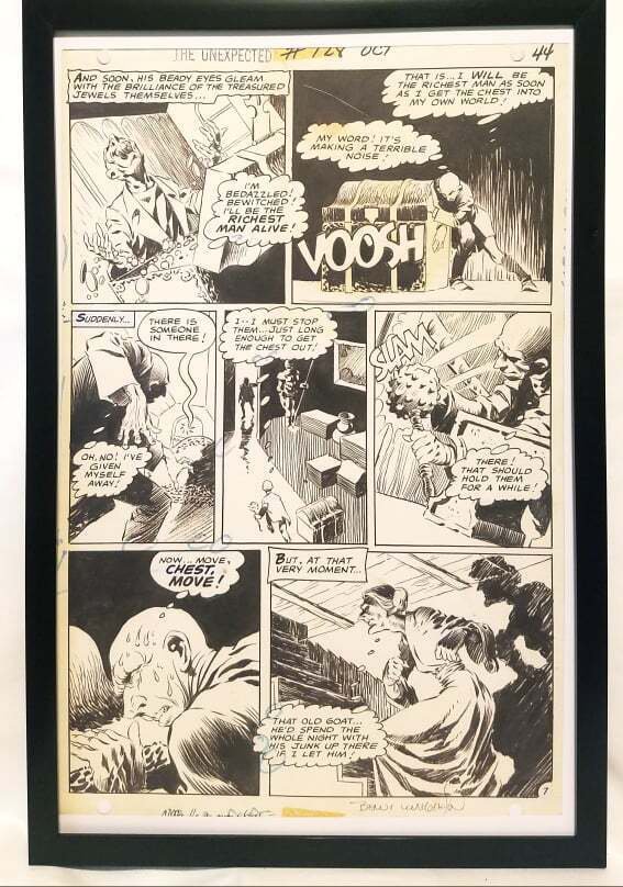 Unexpected #128 pg. 7 by Bernie Wrightson 11x17 FRAMED Original Art Poster DC Co