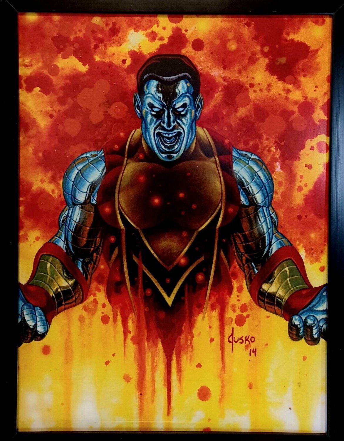 Colossus Marvel Masterpieces by Joe Jusko 9x12 FRAMED Marvel Comics Art Print