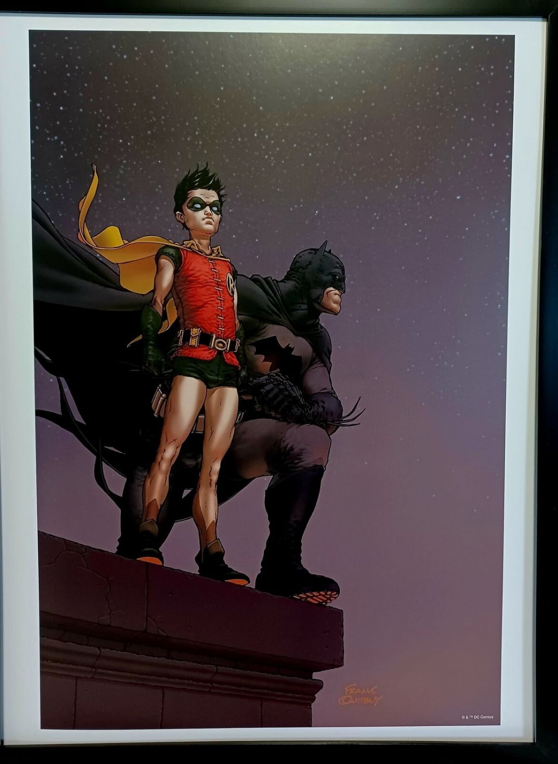 Batman And Robin By Frank Quitely Framed 12x16 Art Print Dc Comics Poster