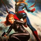 Black Widow Captain Marvel by Adi Granov 11x16 Art Print Poster Marvel Comics MC
