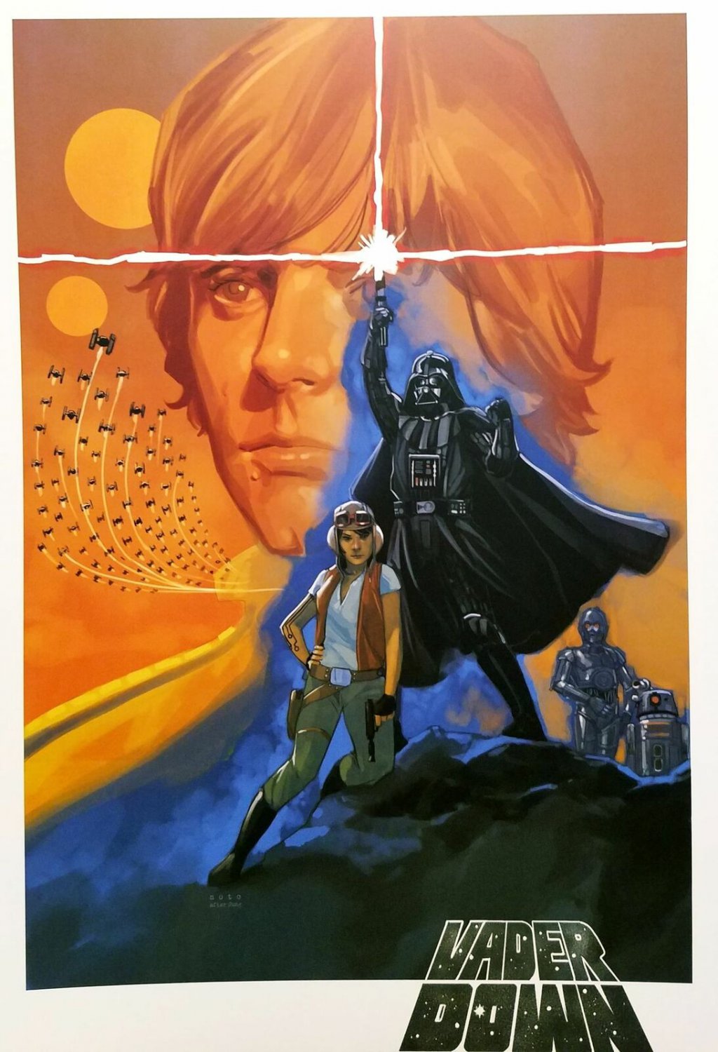 Star Wars Darth Vader by Phil Noto 11x16 Art Poster Print Movie Homage Marvel Co