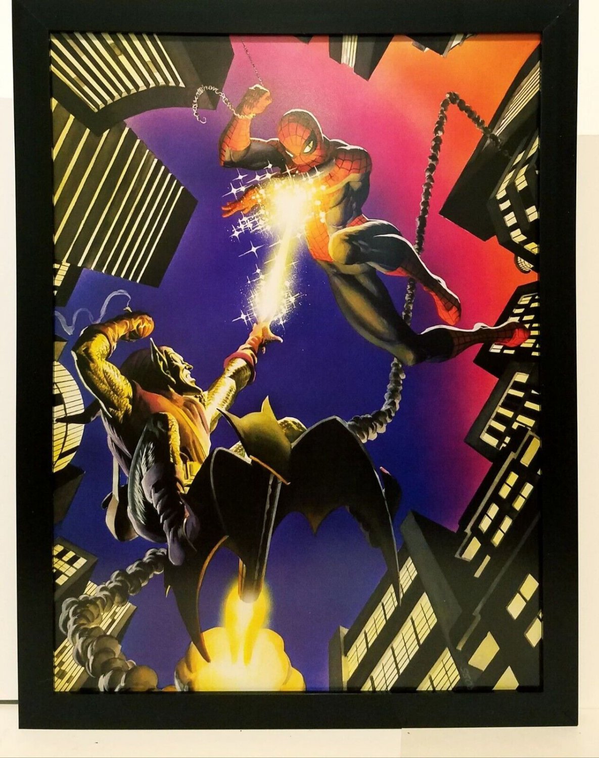 Spider-Man vs. Green Goblin by Alex Ross 9x12 FRAMED Marvel Comics Art Print Pos