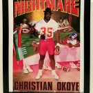 Christian Okoye KC Chiefs Costacos Brothers 8.5x11 FRAMED Print Vintage Poster