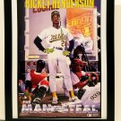 Rickey Henderson Oakland A's Costacos Brothers 8.5x11 FRAMED Print Vintage 90s