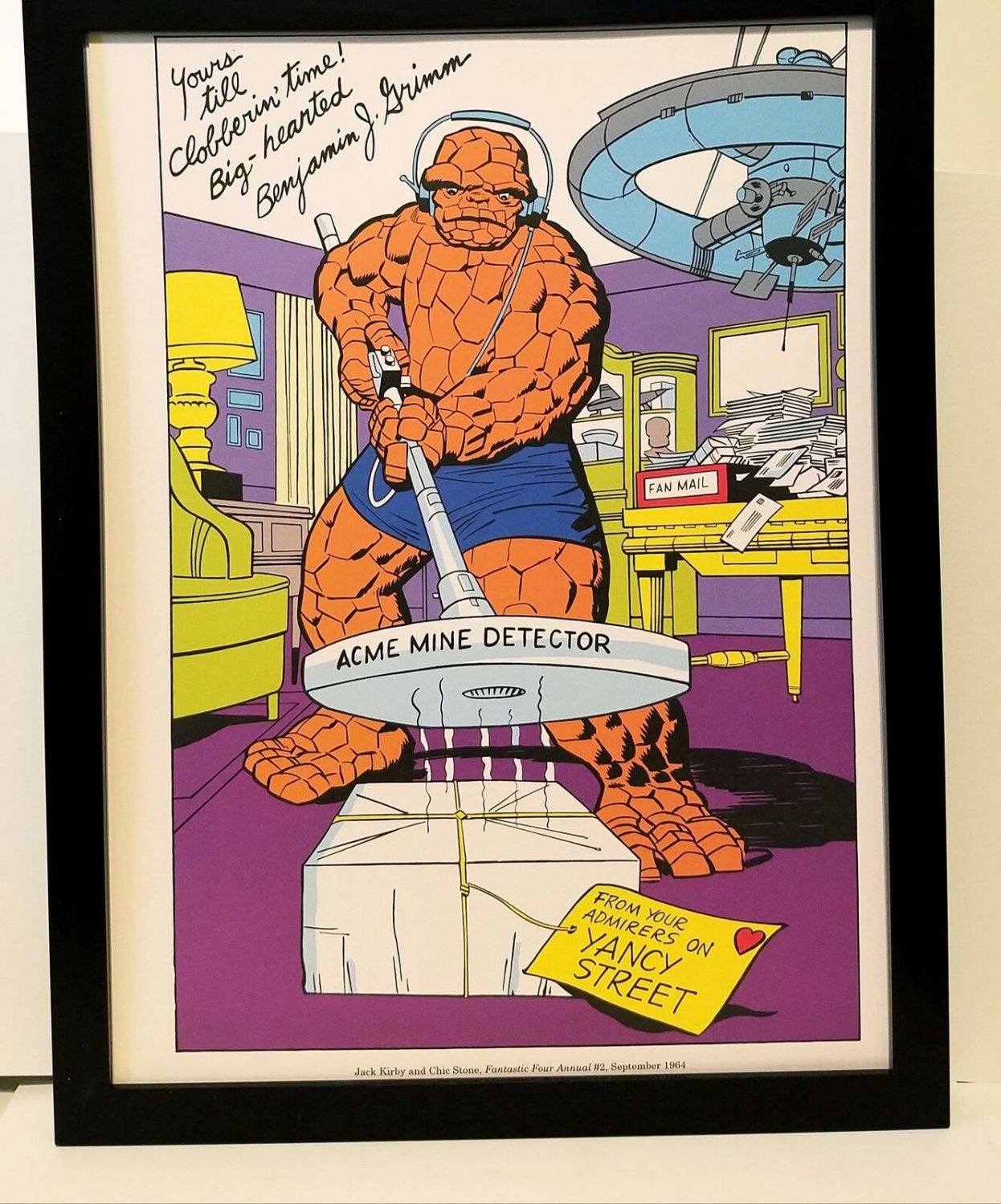 Fantastic Four Thing by Jack Kirby 9x12 FRAMED Marvel Comics Vintage Art Print P