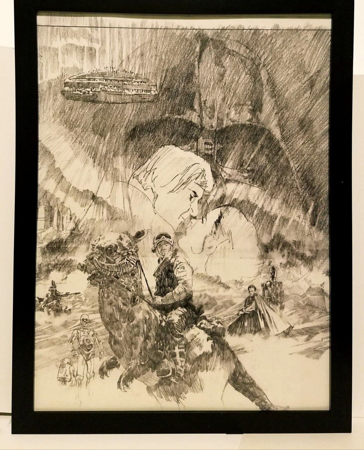 Star Wars Empire Strikes Back concept by Roger Kastel 9x12 FRAMED Art Print Movi