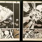 Secret Wars #1 pg. 8 & 9 Mike Zeck Set of 2 11x17 FRAMED Original Art Poster Mar