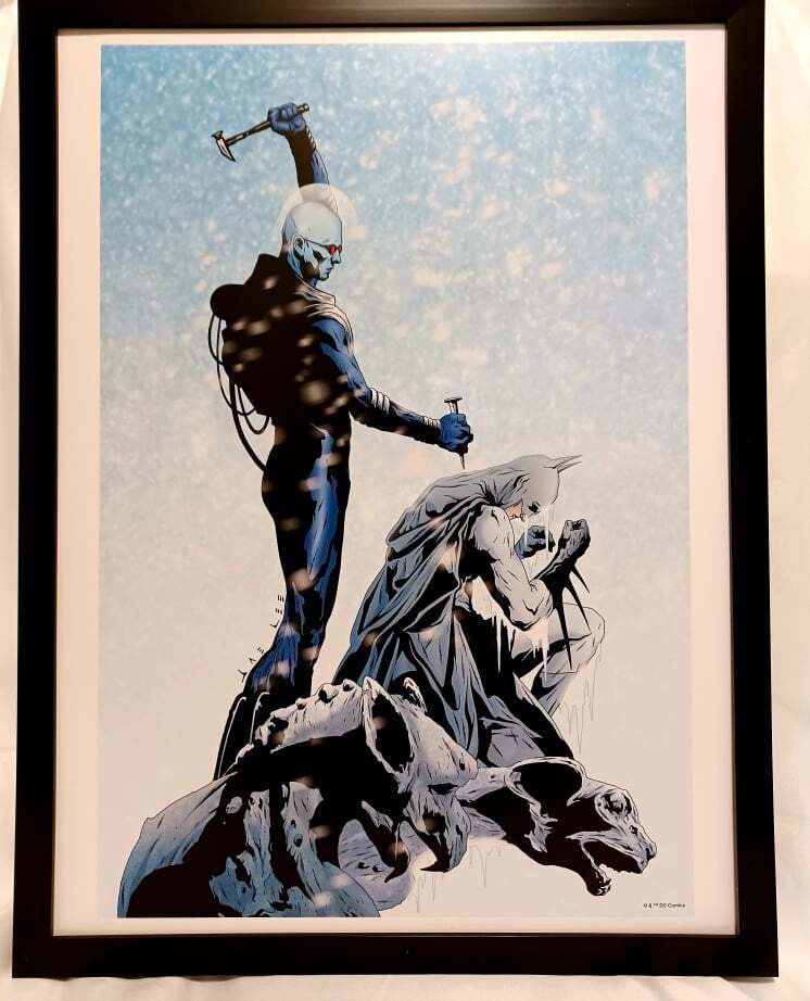 Batman vs. Mr. Freeze by Jae Lee FRAMED 12x16 Art Print DC Comics Poster