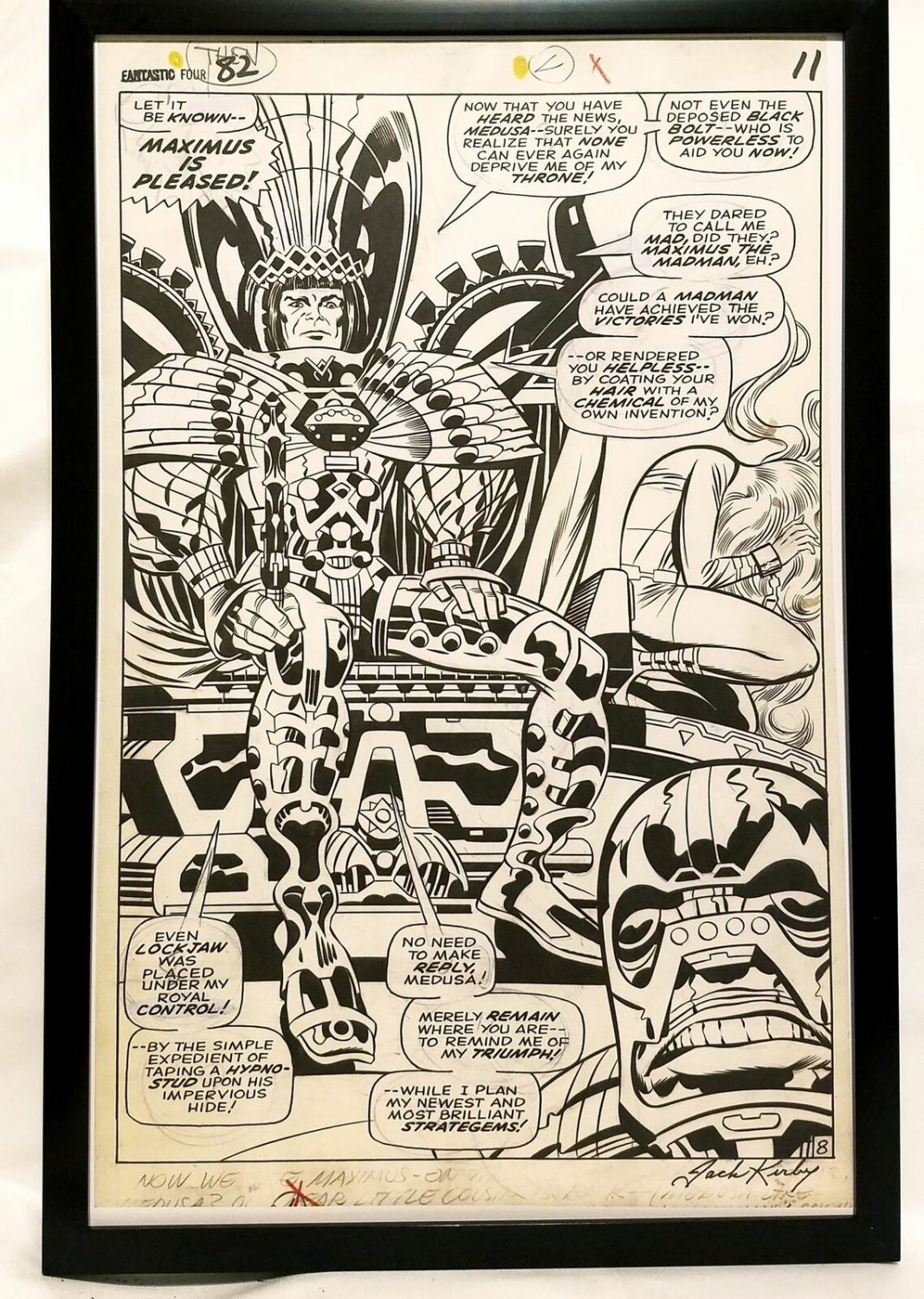 Fantastic Four #82 pg. 8 by Jack Kirby 11x17 FRAMED Original Art Poster Marvel C