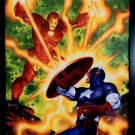 Iron Man Captain America Marvel Masterpieces by Joe Jusko 9x12 FRAMED Comics Art