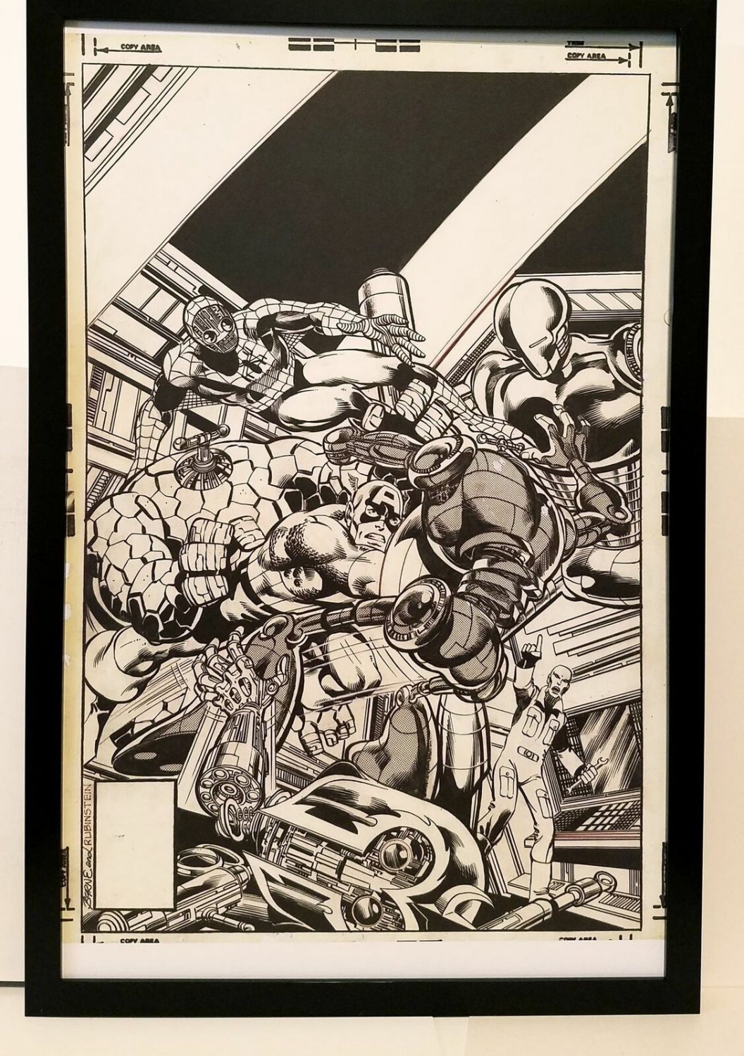 Captain America #249 by John Byrne 11x17 FRAMED Original Art Poster Marvel Comic
