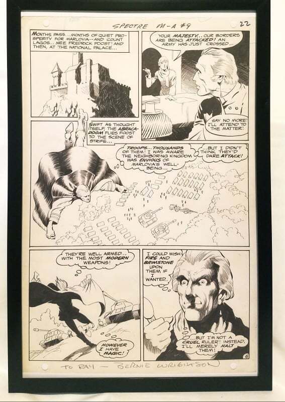 Spectre #9 pg. 6 by Bernie Wrightson 11x17 FRAMED Original Art Poster DC Comics