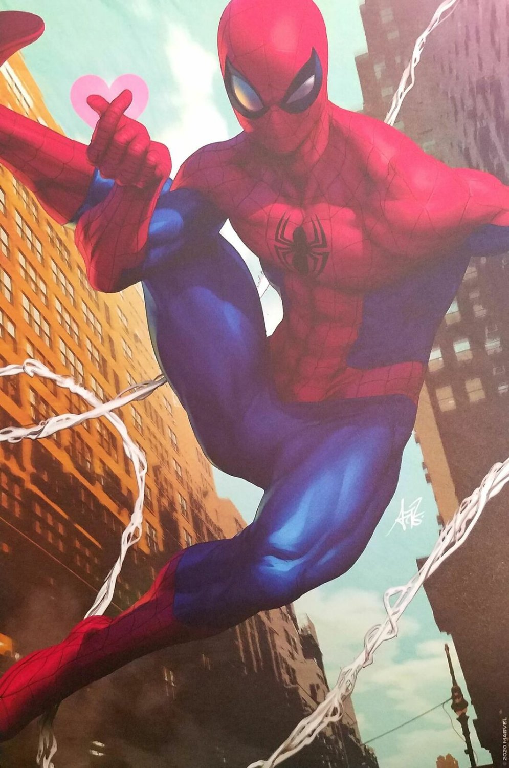 Spider-Man Art Poster Print by Stanley "Artgerm" Lau, 9.5x14.25 New Marvel Comic