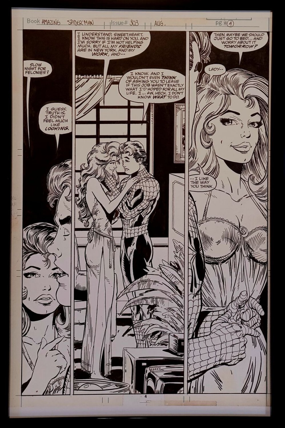 Amazing Spider-Man #303 pg. 4 by Todd McFarlane 11x17 FRAMED Original Art Print
