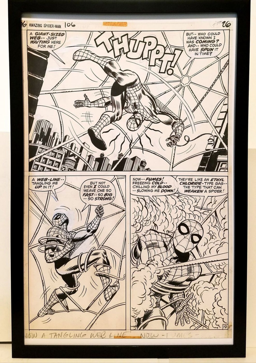 Amazing Spider-Man #106 pg. 19 John Romita 11x17 FRAMED Original Art Print Marve