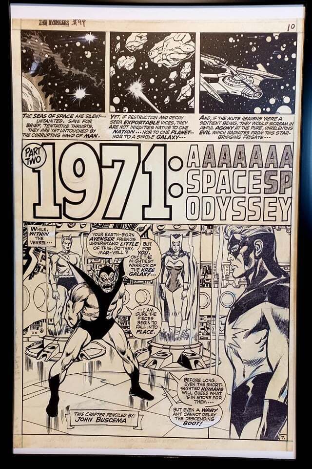 Avengers #94 pg. 7 by John Buscema 11x17 FRAMED Original Art Print Marvel Comics