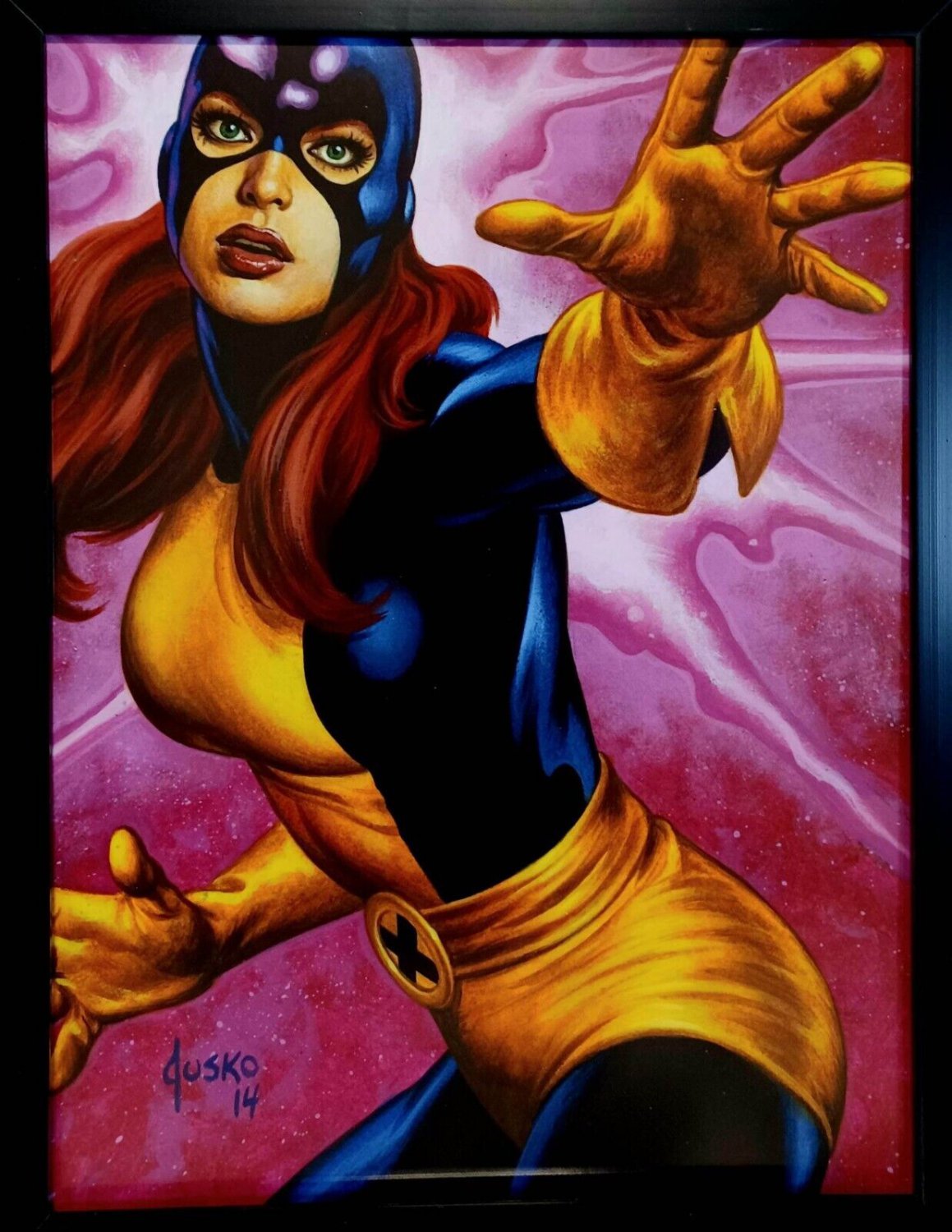 Jean Grey Marvel Masterpieces by Joe Jusko 9x12 FRAMED Marvel Comics Art Print