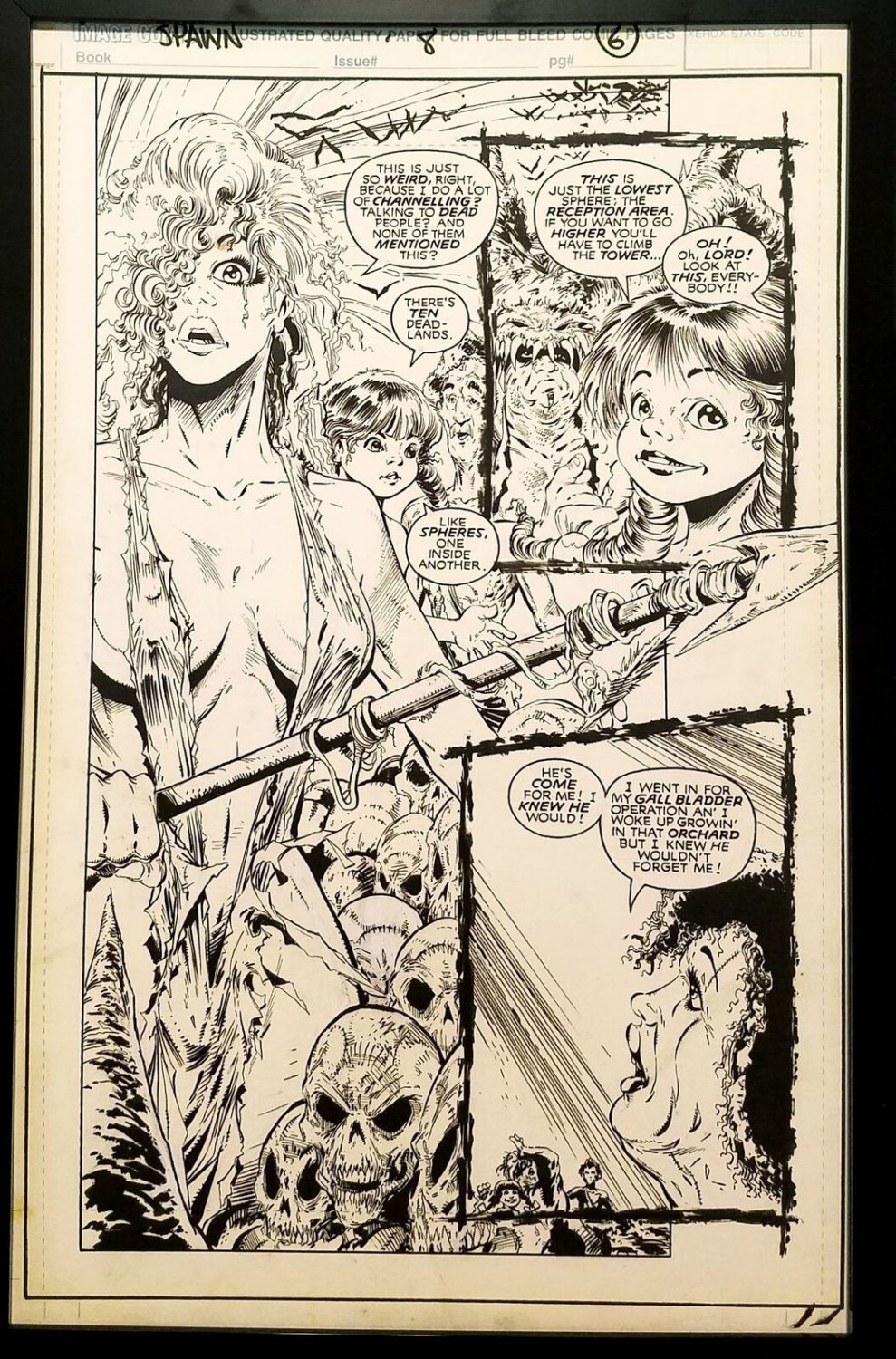 Spawn #8 pg. 6 Todd McFarlane 11x17 FRAMED Original Art Poster Image Comics