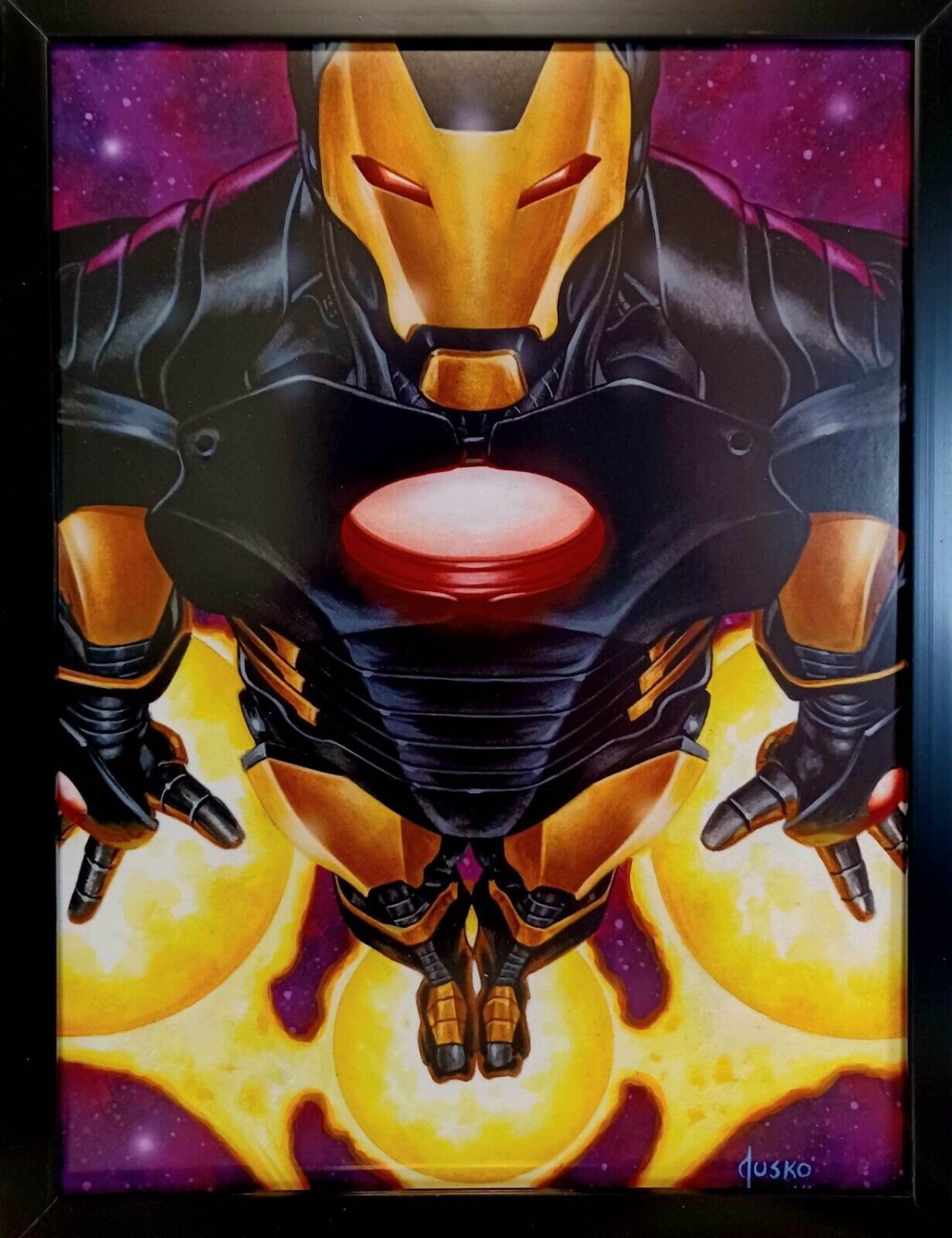 Iron Man Marvel Masterpieces by Joe Jusko 9x12 FRAMED Marvel Comics Art Print