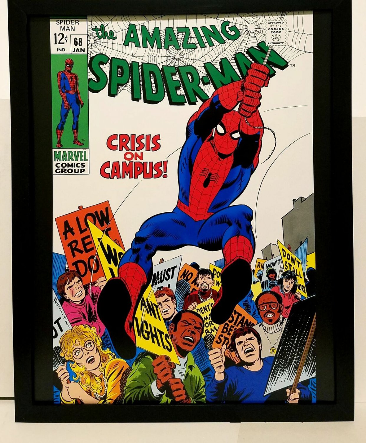 Amazing Spider-Man #68 by John Romita 11x14 FRAMED Marvel Comics Art Print Poste