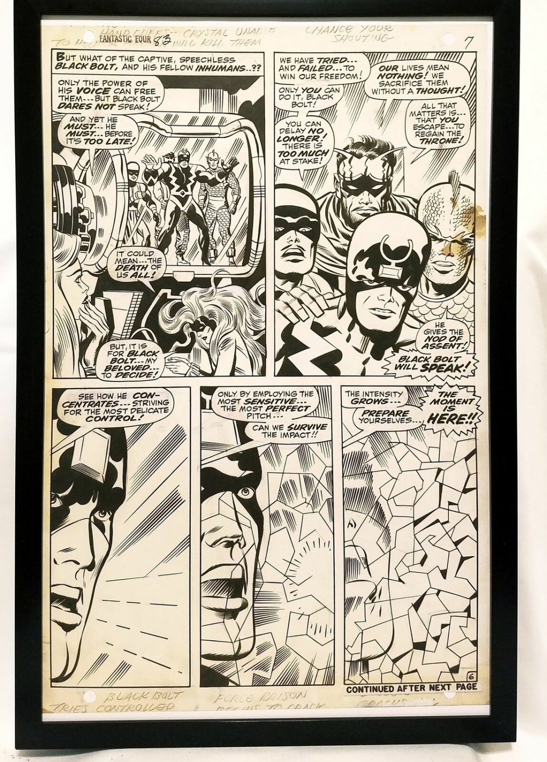 Fantastic Four #83 pg. 6 by Jack Kirby 11x17 FRAMED Original Art Poster Marvel C