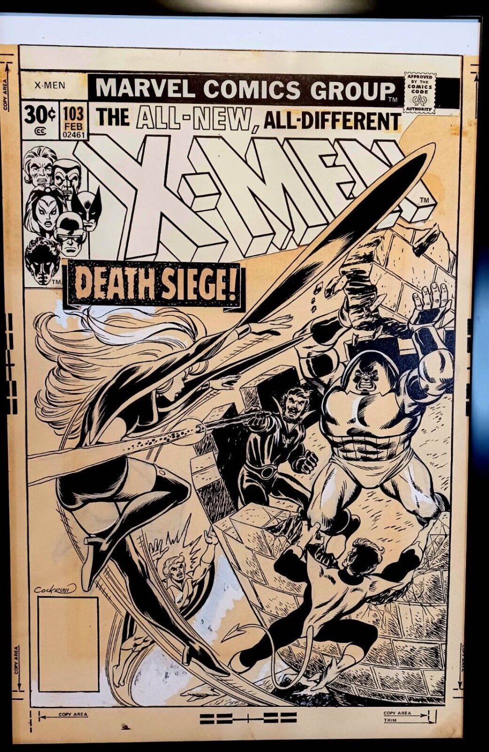 Uncanny X-Men #103 by Dave Cockrum 11x17 FRAMED Original Art Poster Marvel Comic