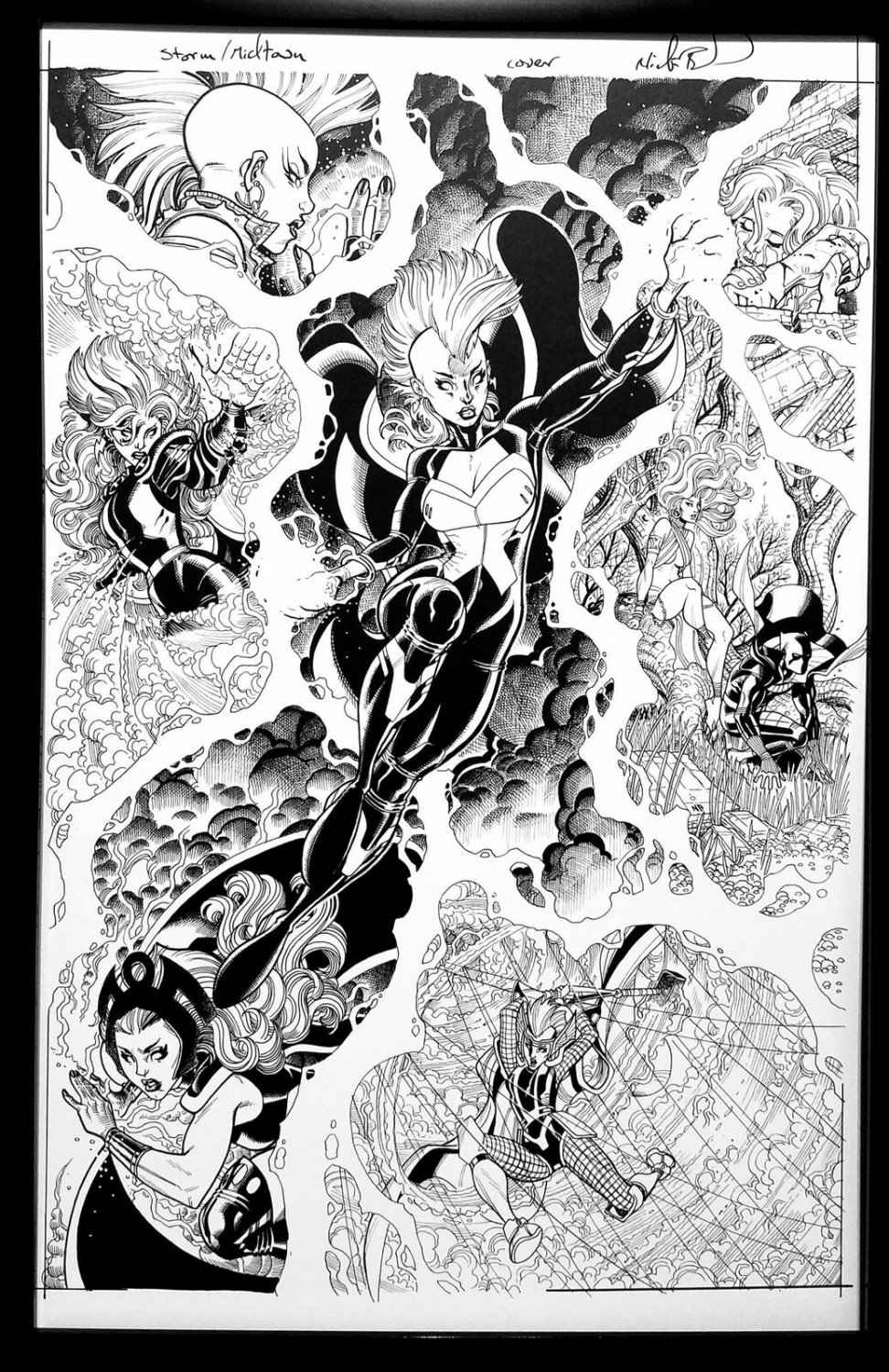 Secret Wars #2 Storm Nick Bradshaw 11x17 FRAMED Original Art Poster Marvel Comic