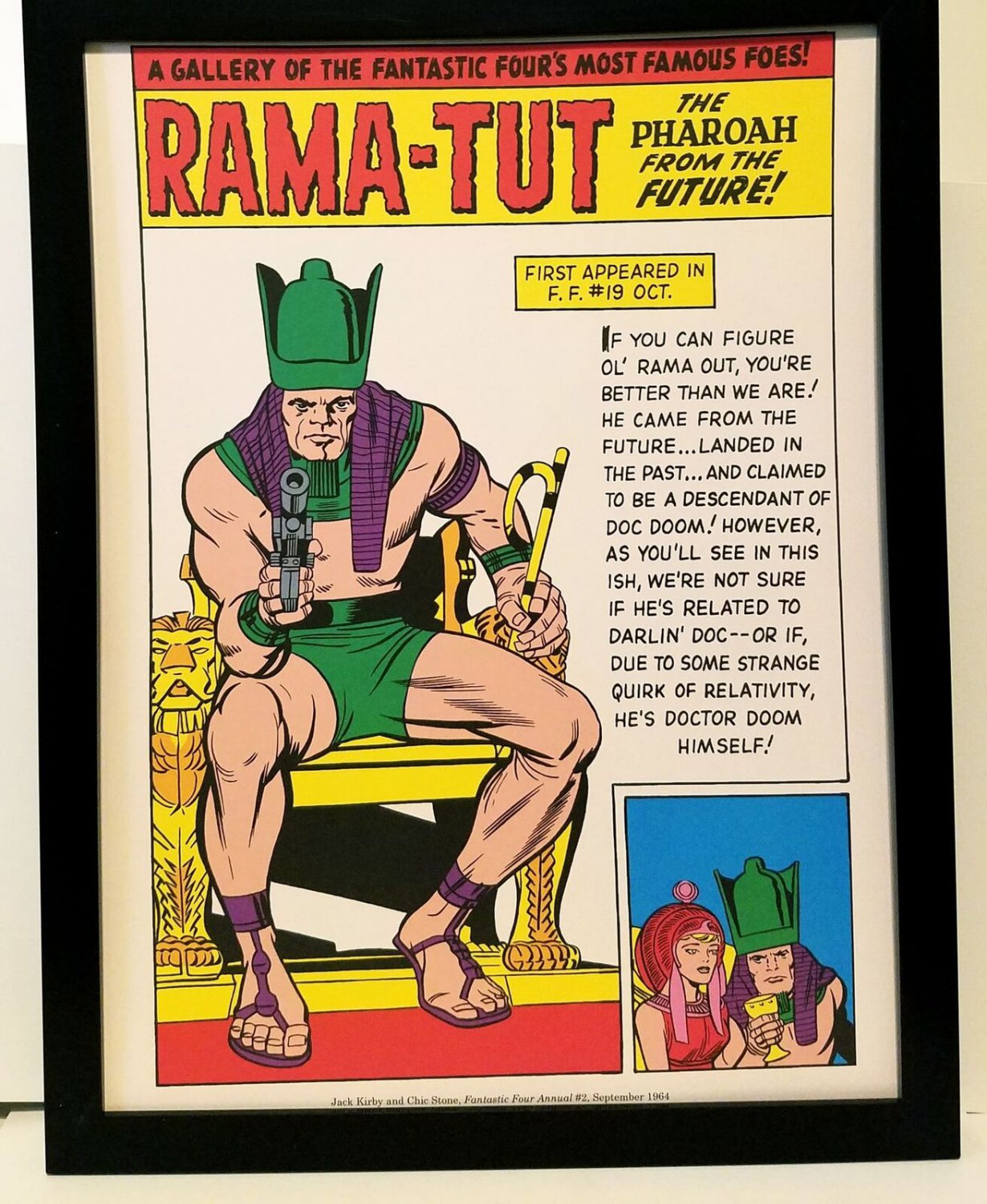 Fantastic Four Rama-Tut by Jack Kirby 9x12 FRAMED Marvel Comics Vintage Art Prin