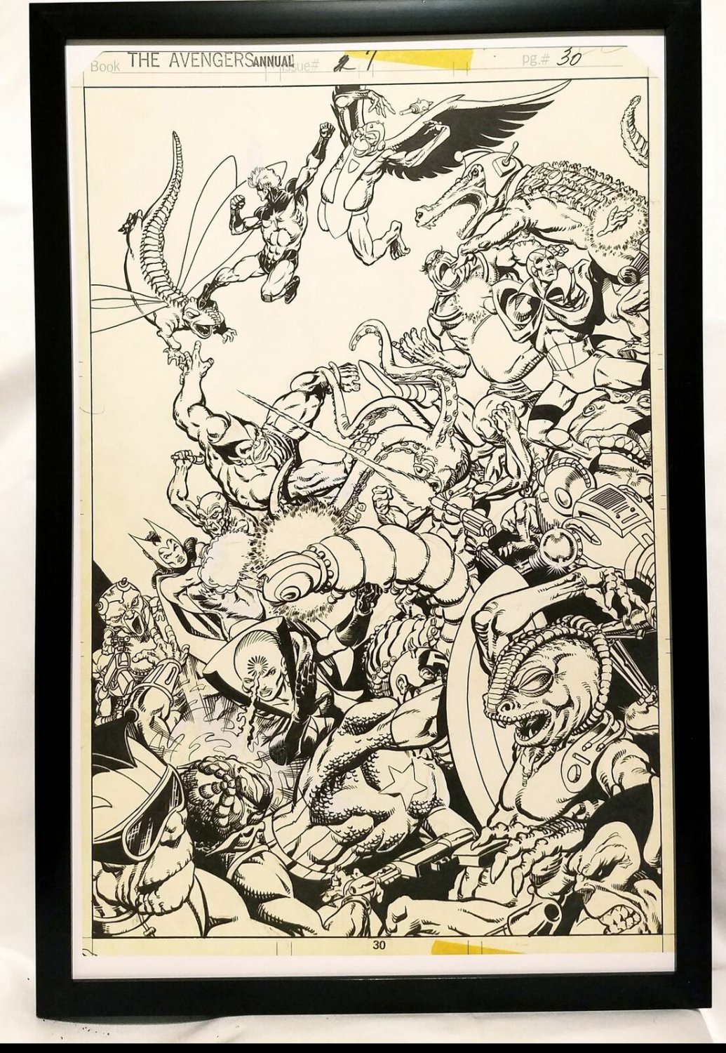 Avengers Annual #7 pg. 30 by Jim Starlin 11x17 FRAMED Original Art Poster Marvel