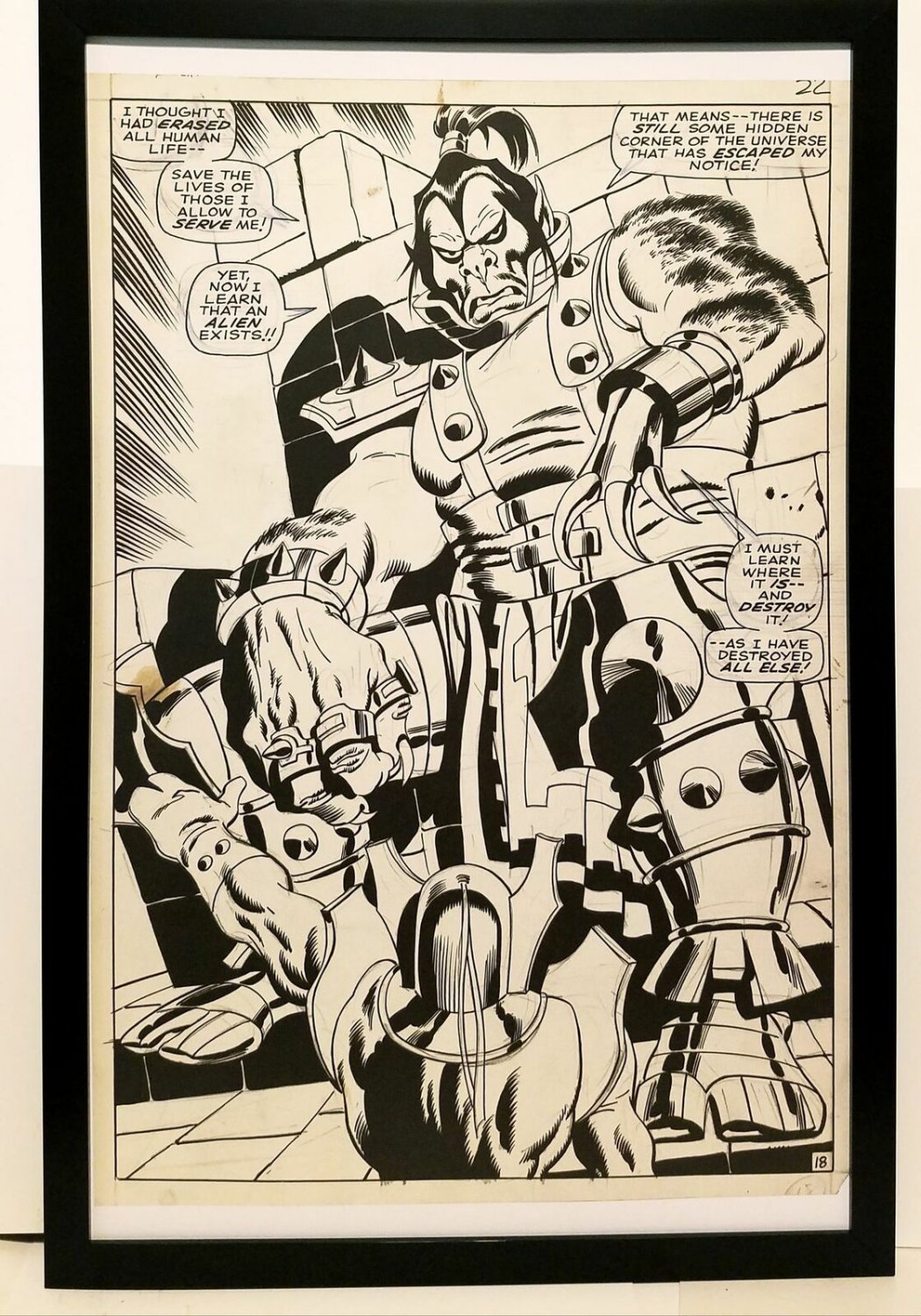 Silver Surfer #6 pg. 18 by John & Sal Buscema 11x17 FRAMED Original Art Print Ma