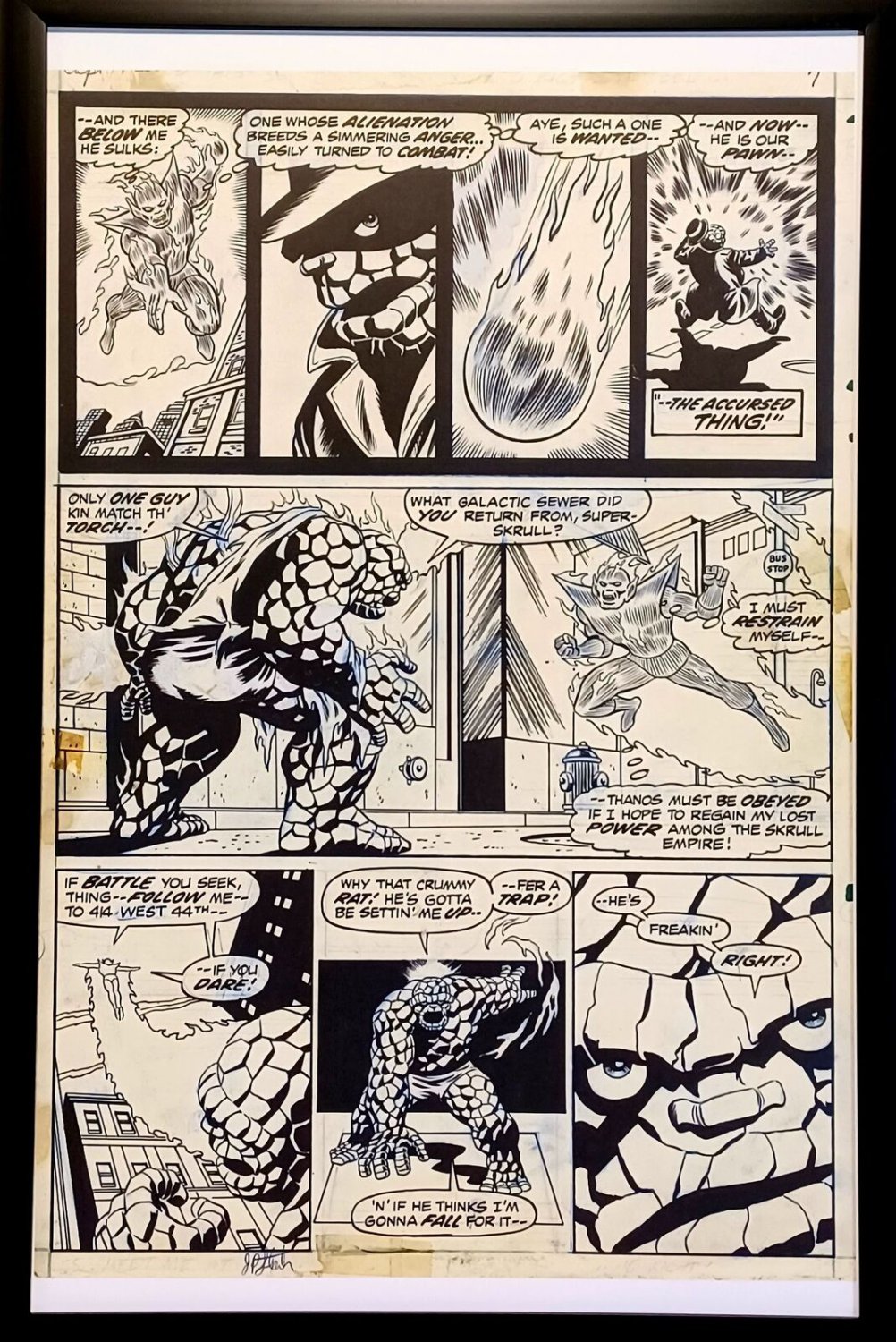 Captain Marvel #26 pg. 7 by Jim Starlin 11x17 FRAMED Original Art Print Comic Po