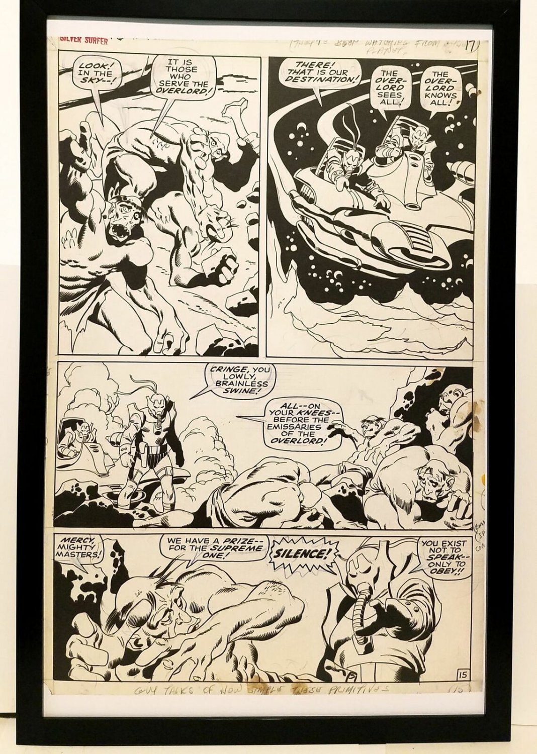 Silver Surfer #6 pg. 15 by John & Sal Buscema 11x17 FRAMED Original Art Print Ma