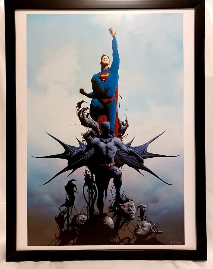Batman & Superman by Jae Lee FRAMED 12x16 Art Print DC Comics Poster