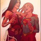 Wonder Woman & Supergirl by Jenny Frison FRAMED 12x16 Art Print DC Comics Poster