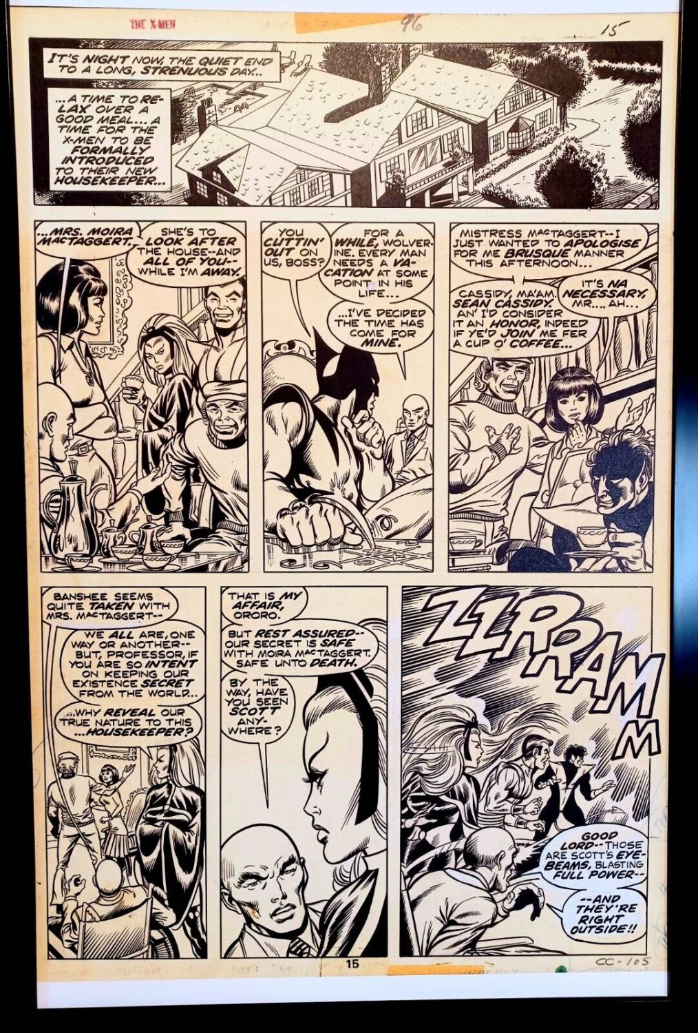 X-Men #96 pg. 15 by Dave Cockrum 11x17 FRAMED Original Art Poster Marvel Comics